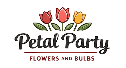 Petal Party logo with three tulips